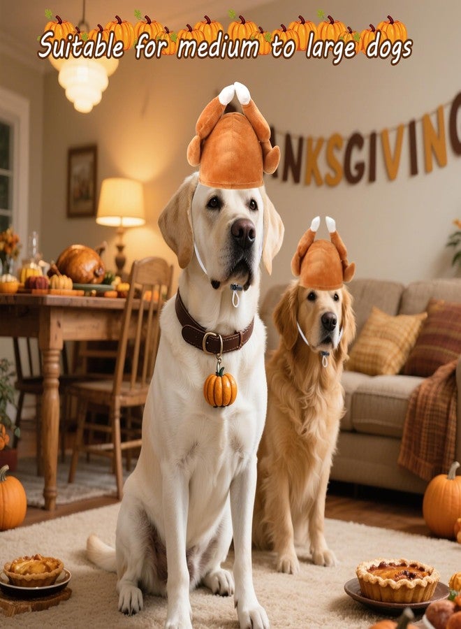 Rypet Thanksgiving Turkey Drumstick Hat for Dog, Pet Halloween Thanksgiving Costumes Dog Drumstick Hat, Turkey Headgear Party Cosplay Accessories for Medium and Large Dogs - Image 4